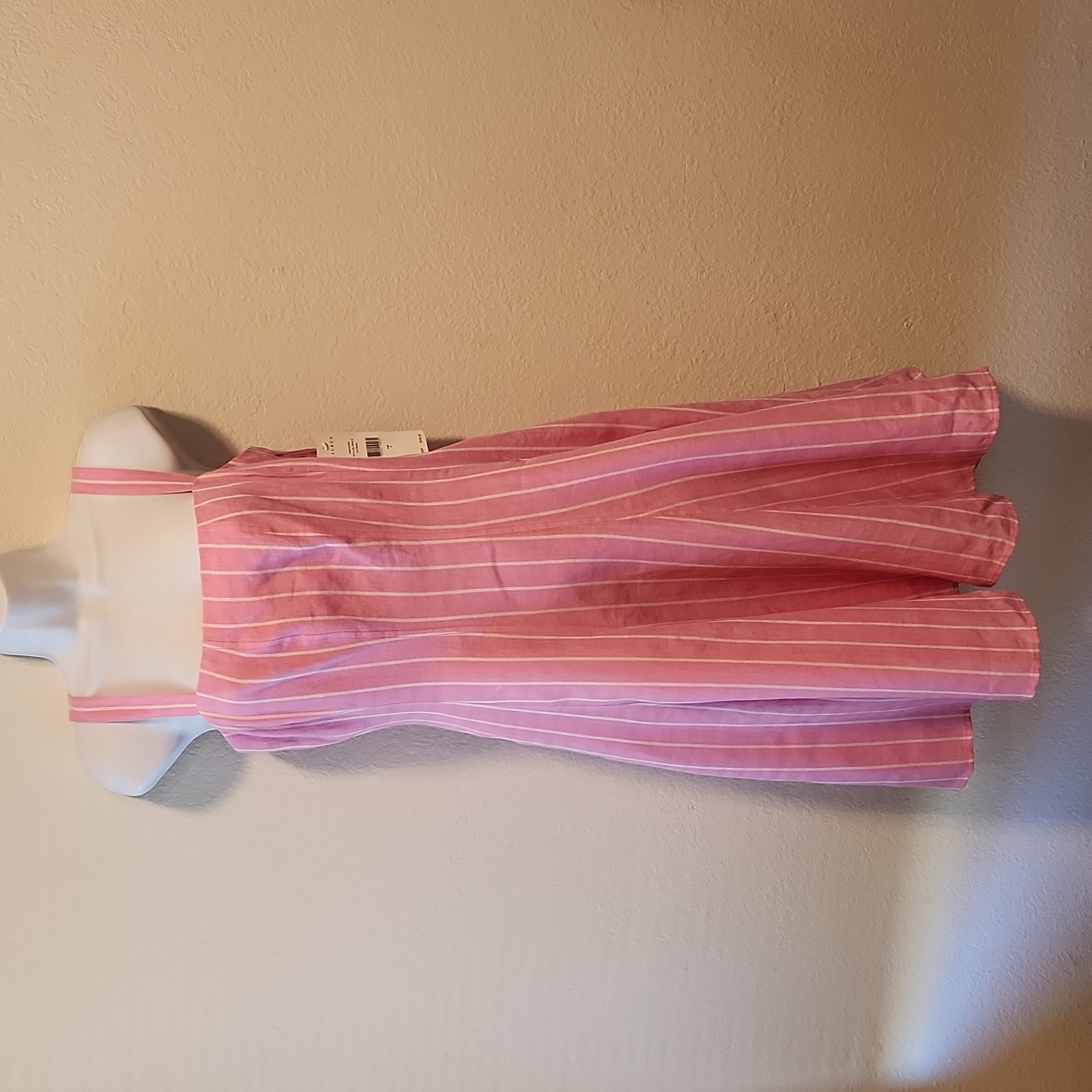 Lauren Ralph Lauren Pink Striped Linen Dress